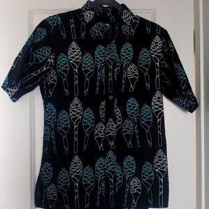 Sig Zane Button Up Black Mens XS